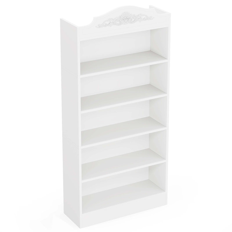 Bibliothèque moderne 72 ", étagère autoportante avec tablettes de rangement