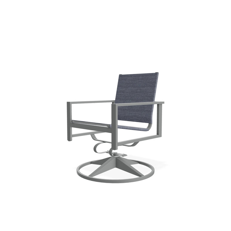 Tribeca Sling Swivel Rocker, Graphite, Augustine Denim