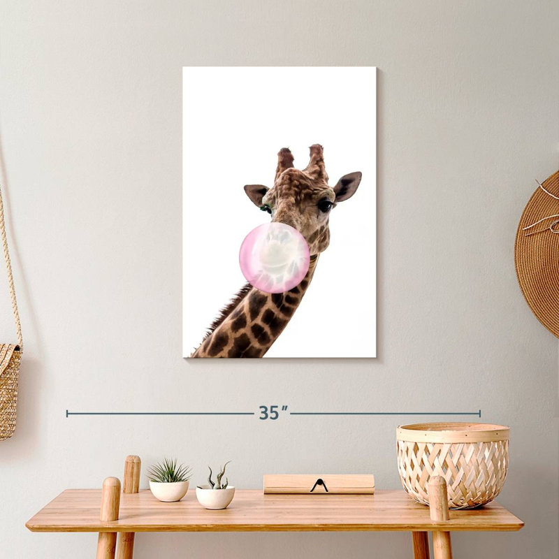 Girafe à bulles, H 24 po x l 16 po x P 1,25 po