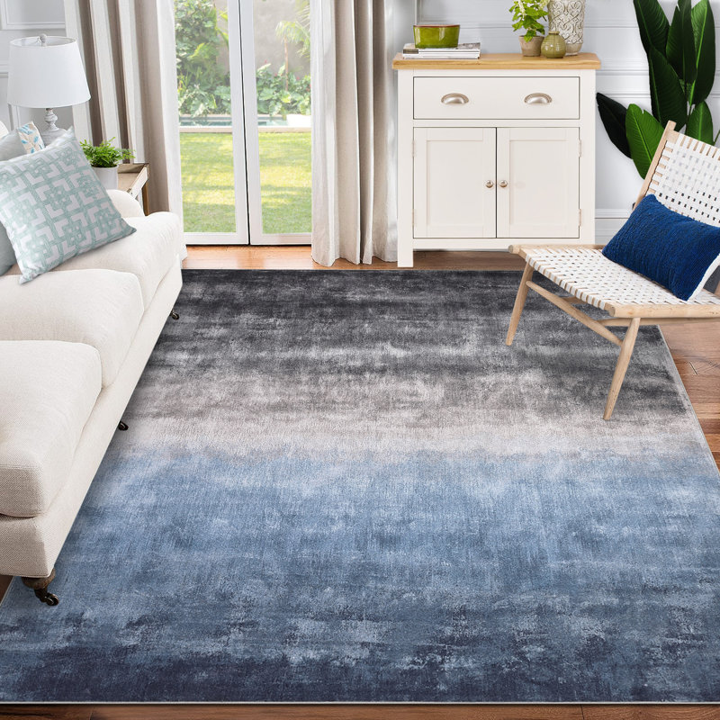 Grand tapis de chambre à coucher moderne, Rectangle 9 pi x 12 pi