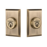 Nostalgic Warehouse New York Plate Double Cylinder Deadbolt