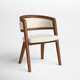 Marc Linen Upholstered Arm Chair in Off White/Brown