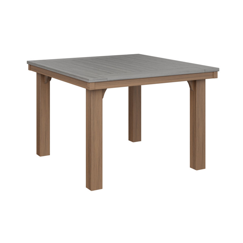 Homestead Outdoor Square Dining Table, Antique Mahogany, Seafoam