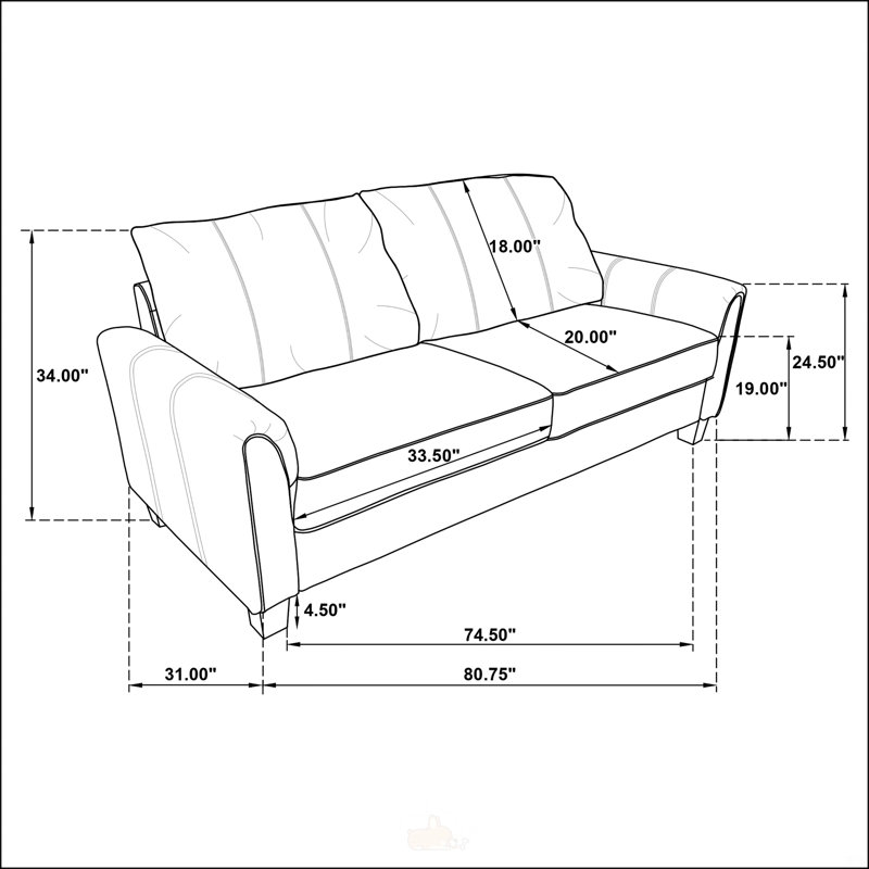 Grey Upholstered Sofa