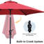 Parasol d'extérieur 7,5 pi avec base inclinable et manivelle incluse-1971596449