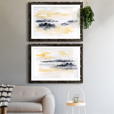 Whispering Wind I - ensemble de 2 peintures encadrées