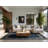 Soft Plush Fessler July 4Th Modern & Contemporary Abstract Area Rug in Gray – Navy Binding-1427002520