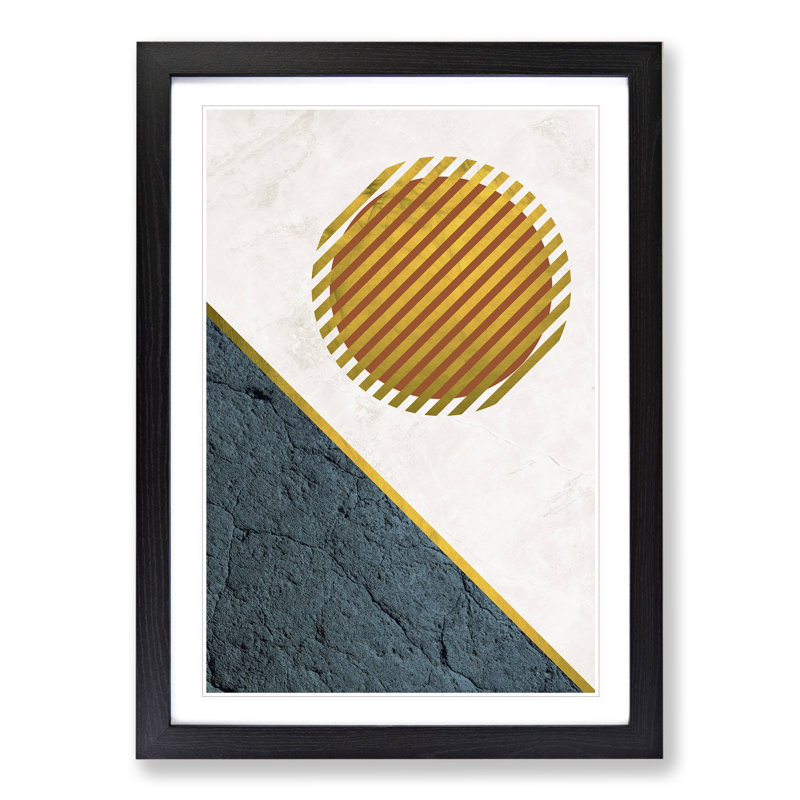 Composition 4 - Framed Print, 65cm H x 48cm W x 2cm D, Black