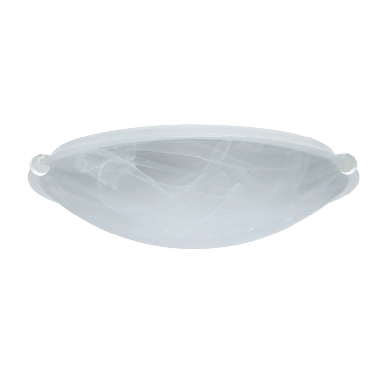 Plafonnier encastré simple Tajik, Blanc, Marbre, H 3,625 po x l 11,875 po x P 11,875 po