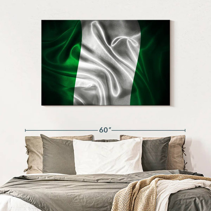 Vignette du drapeau nigérian, H 32 po x l 48 po