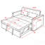 Canapé-lit pliable polyvalent de 54,33 pouces-123054102
