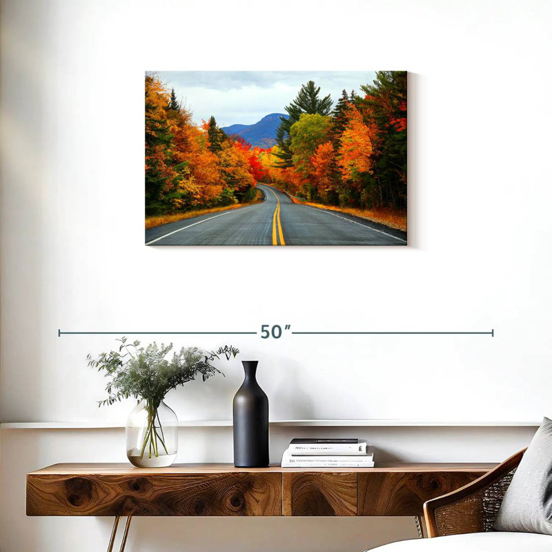 Mehar, New Hampshire, route d'automne, H 20 po x l 30 po