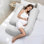 Coussin de maternité en forme de G pour tout le corps, ultra-doux et respirant