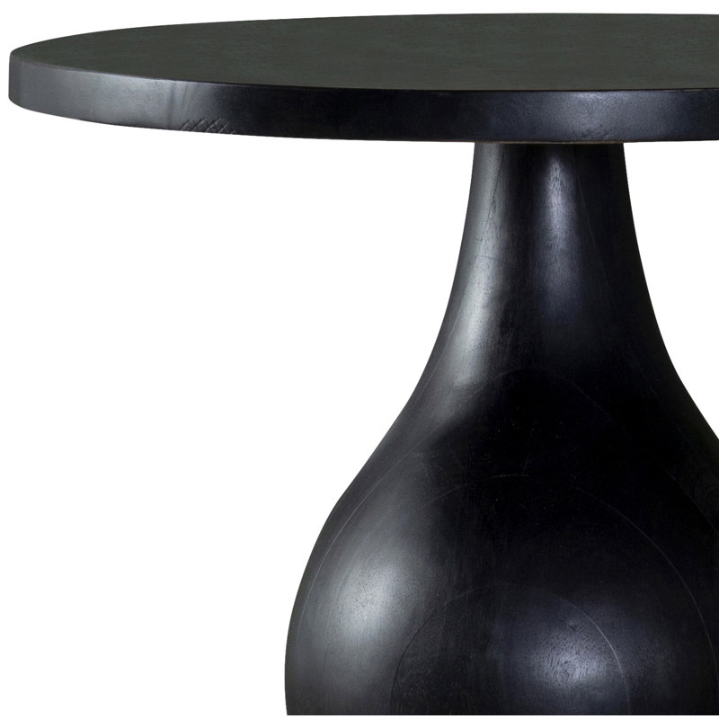 Serena Solid Wood End Table, Black Stain