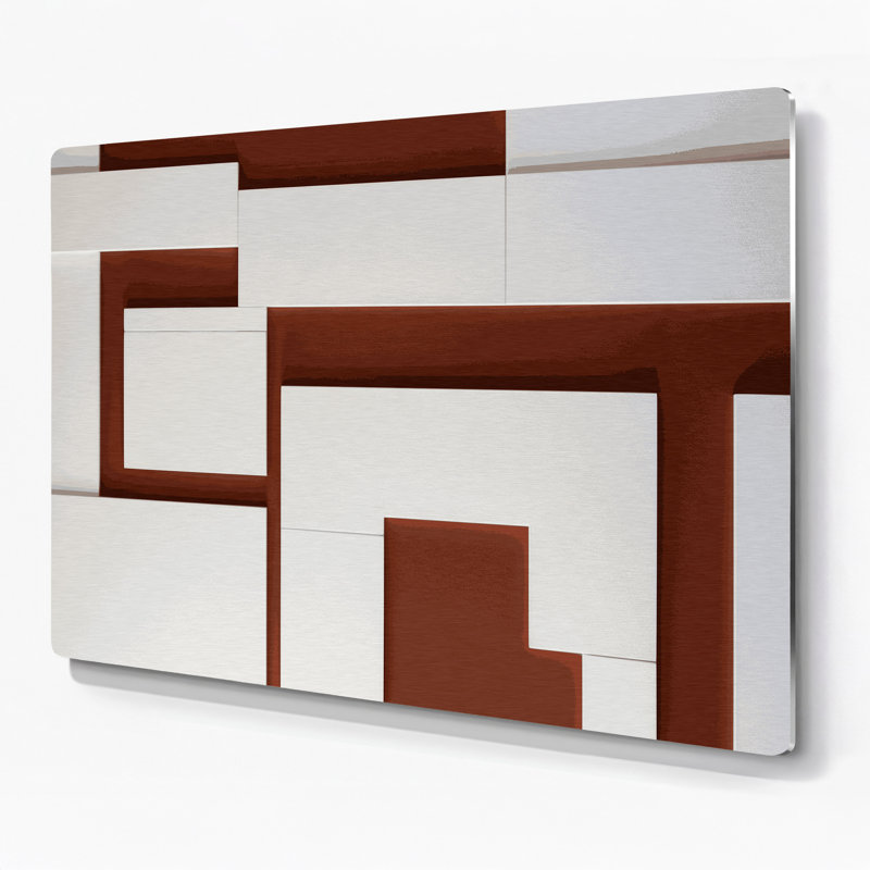 Minimalism 23 Brown Metal Wall Art, 11" H x 14" W