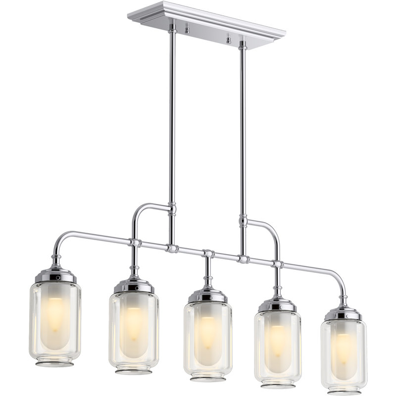 Artifacts® 5 - Light Unique Empire Chandelier, Polished Chrome