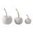 Decorative Object Polyresin Cherry Shaped Sculptures With Stems Home Or Office Accent Set Of 3 - 8", 5" White