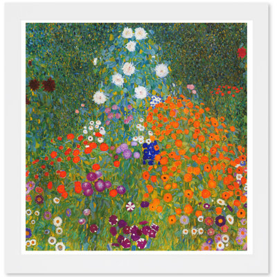« artisanat jardin » par gustav klimt,, reproduction d’art encadrée