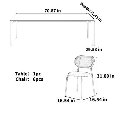 Black light luxury modern simple rock plate table