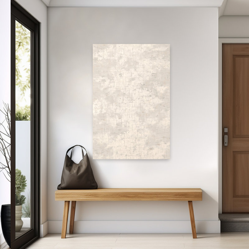 Art floral abstrait contemporain sur fond doux