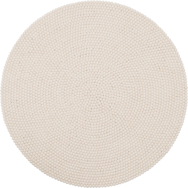 Round Solid Colour Wool Hand Woven Area Rug, Round 140cm