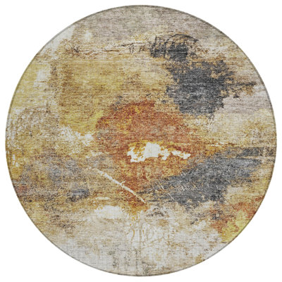 Tapis extérieur rond 8 po taupe