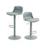 Ensemble de 2 tabourets de bar - tabourets de bar en cuir synthétique à hauteur de comptoir avec dossier et hauteur réglable-125536188-125536190