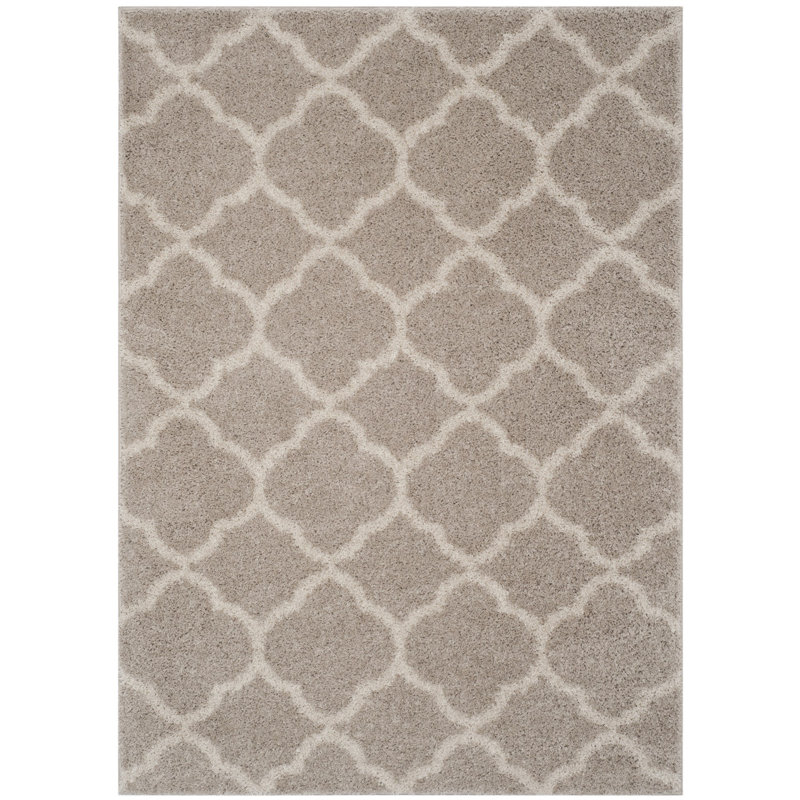 Helsel Shag Performance Geometric Rug, Rectangle 4' x 6'