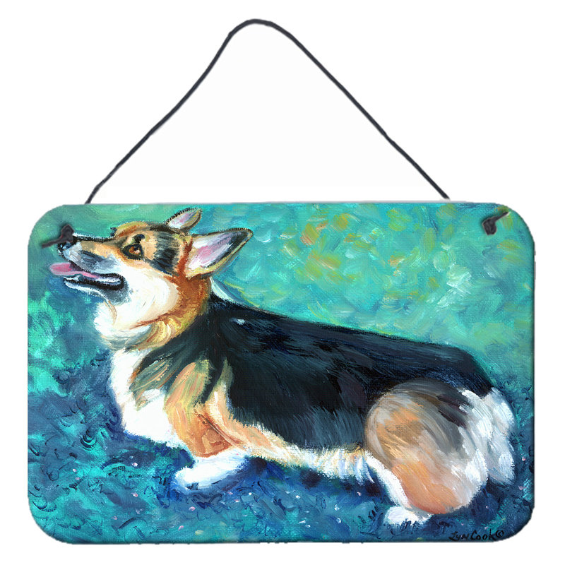 Coastal Landscape & Nature Wall Decor on Metal, Corgi Pembroke