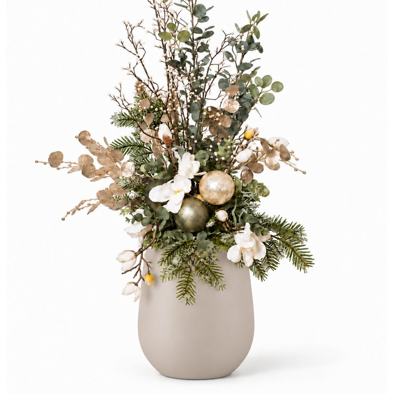 16.5 Inch Tall Fiberstone Planter - Ethereal Mood 16.5"H (Opening 11.5"), 16.5" H x 15" W x 15" D, Taupe