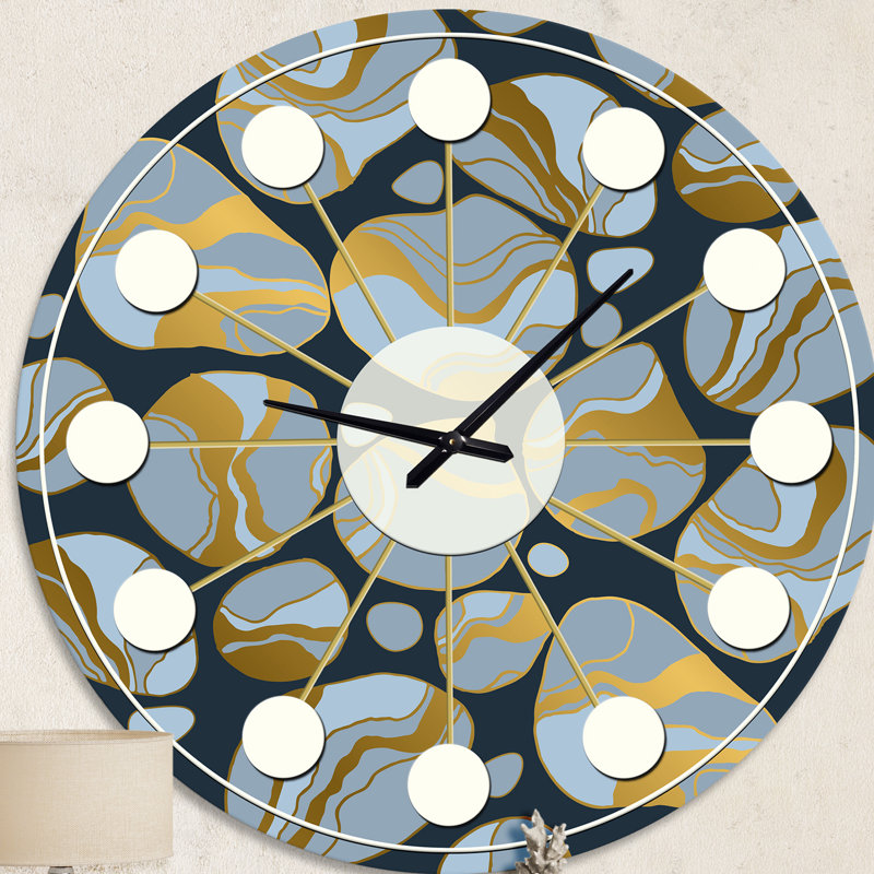 Horloge murale Golden Marble Design IV - Mid-Century, Moyenne