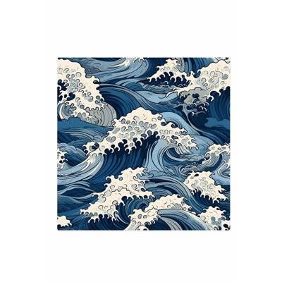 «Beach and Coastal Japanese Waves III», reproduction d'art sans cadre