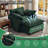 40"W Corduroy Oversized Chair & Ottoman Set - Comfy Cloud Sofa Armchair with Extra Deep Seat for Apartment Living Room-125317810