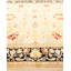 Tapis unique ivoire / orange / noir noué à la main Seanta 8 pi x 10 pi 4 po