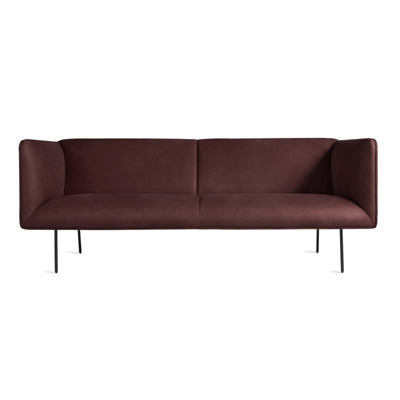 Dandy Upholstered Sofa, 32" H x 86" W x 37" D, Oxblood Genuine Leather