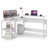 Hakime L-Shaped Metal Base Computer Desk