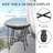 Ava-Sophia 2 - Person Wicker Patio Dining Set with Round Table