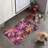 Watercolor Fall Flowers - Bone Shape Feeding Mat