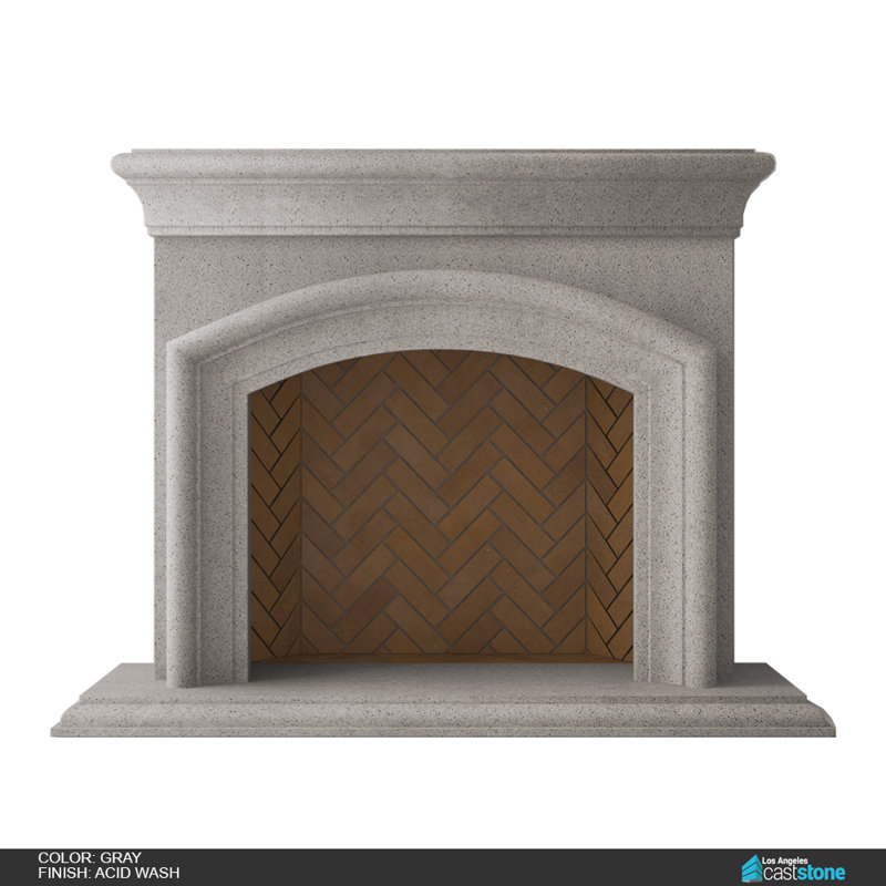 Vira Fireplace Surround, Acid Wash/Gray