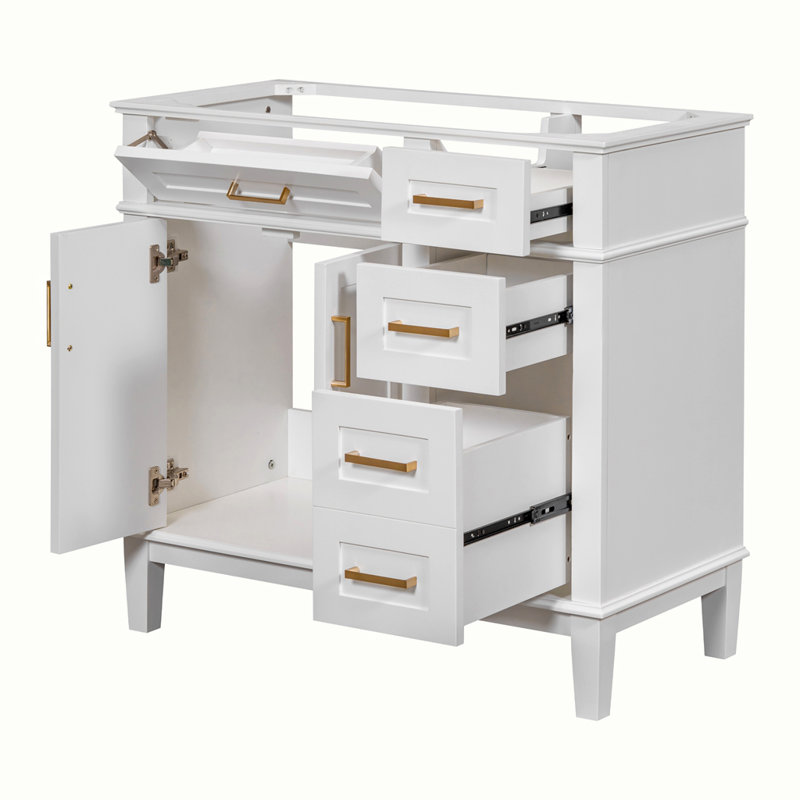 Meuble-lavabo moderne sans lavabo, Blanc