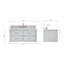 Ensemble de meuble-lavabo simple mural 43 po Macolm-266986722-266986749