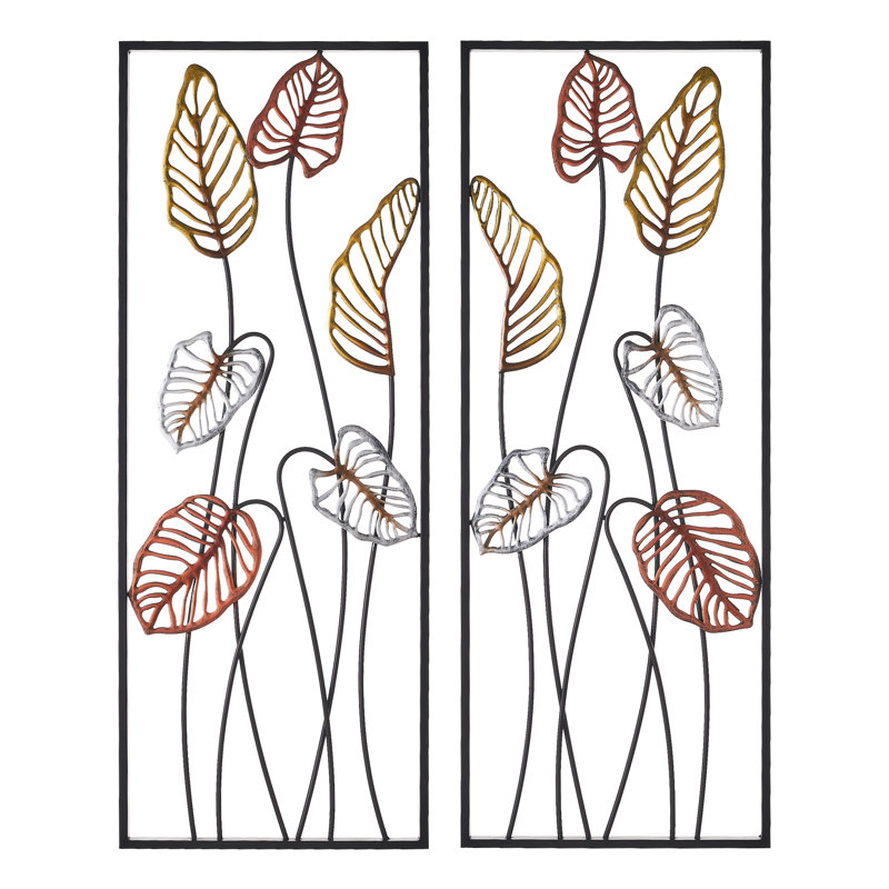Coastal Plants & Flowers Wall Decor on Metal