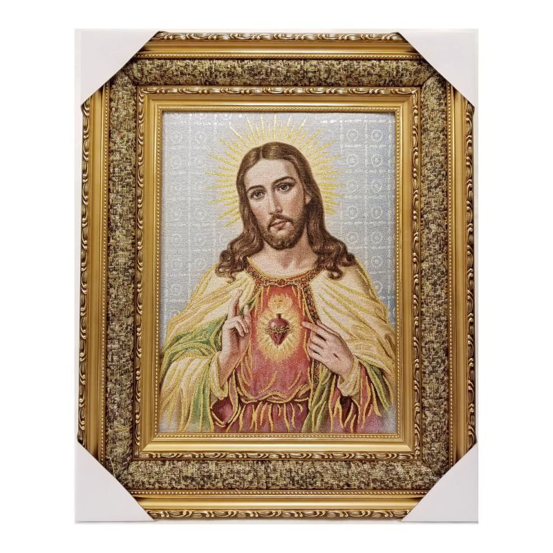 Tapisserie en tissu mélangé Sacred Heart of Jesus