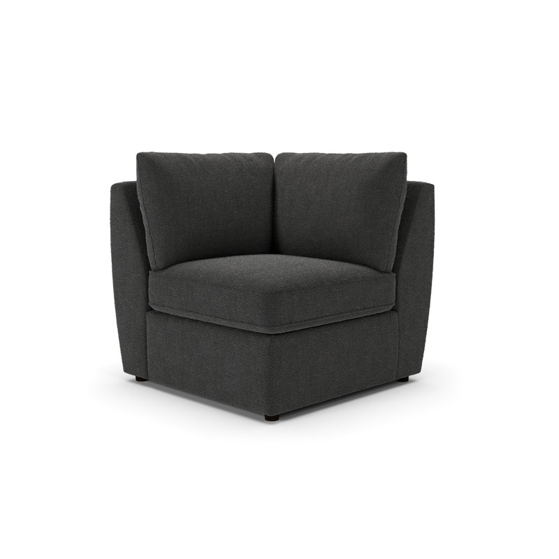 Chaise d'angle rembourrée Halston, Fumée Davis