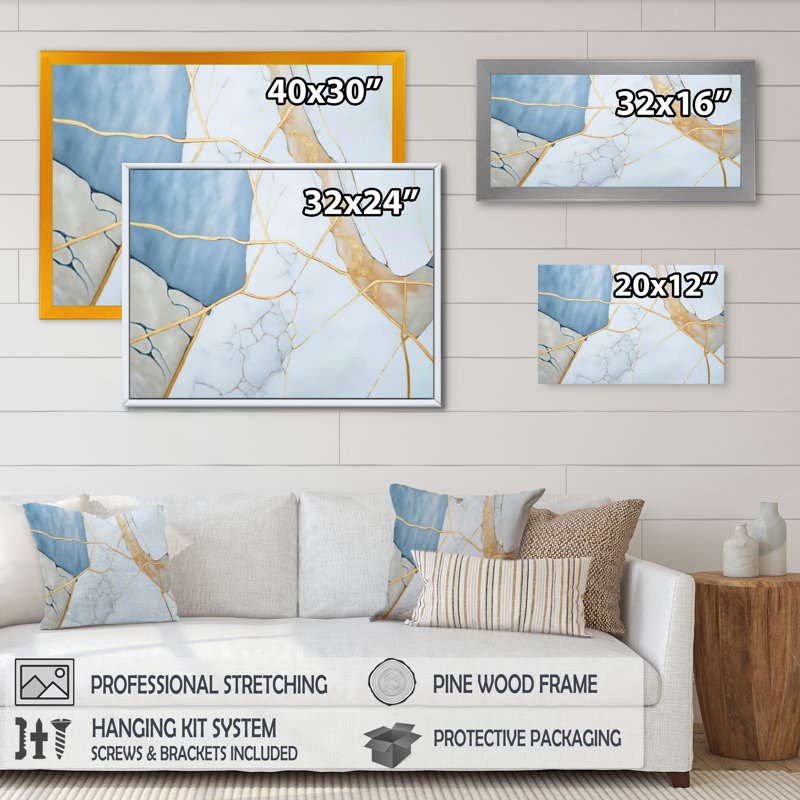 «Abstract Geode White I», art mural abstrait en marbre, Cadre simple noir, H 12 po x l 20 po x P 1 po