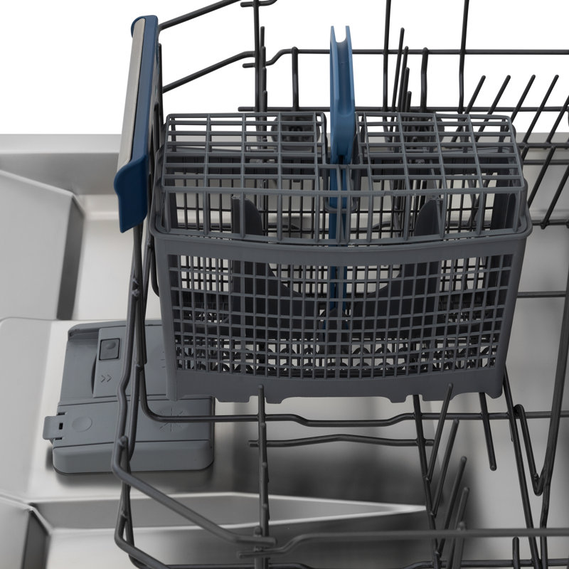 ZLINE Autograph Edition 24" Tallac Series 3rd Rack Top Control Built-In Tall Tub Dishwasher in Custom Panel Ready with Accent Handle, 51dBa