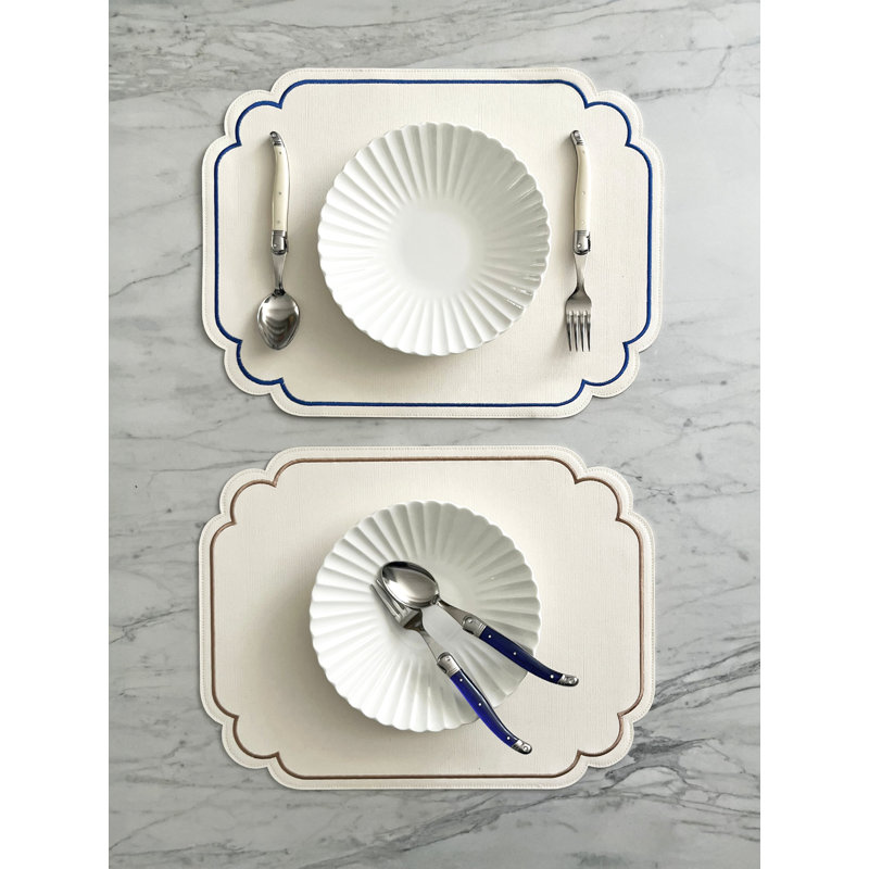 Lane Set of 2 Placemats, Ivory Almond
