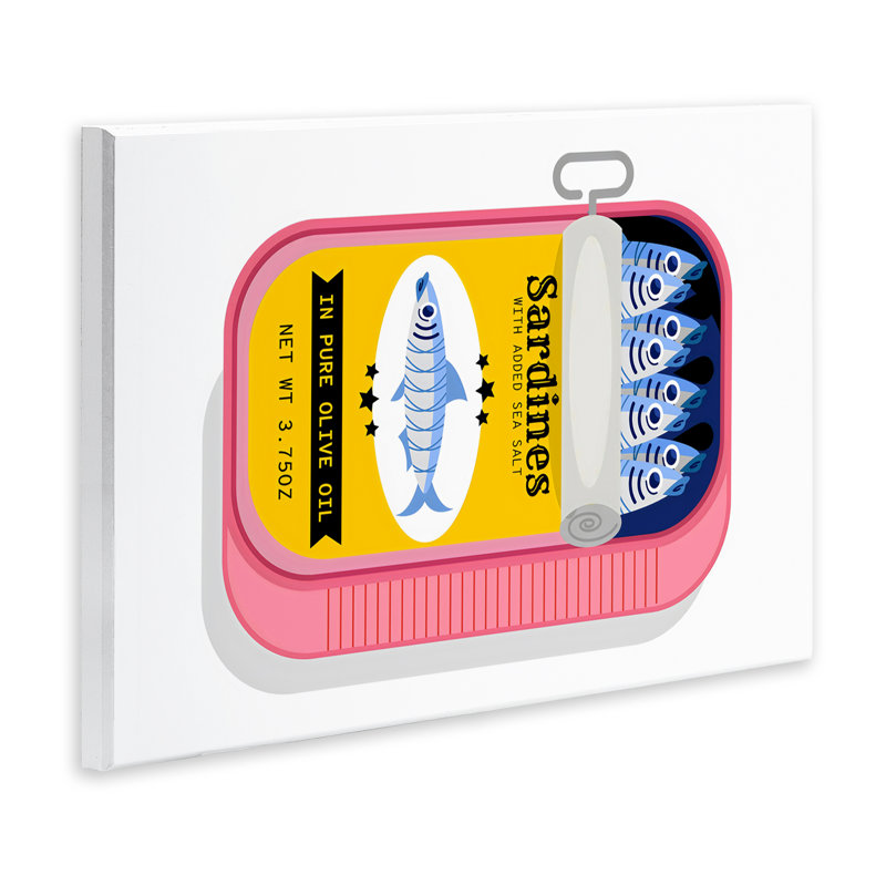 Plaque murale rétro «Can of Sardines», design par Creative Studio, 10 x 15
