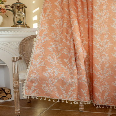 Polyester Exquiste Pattern Print Curtains 2 Panel
