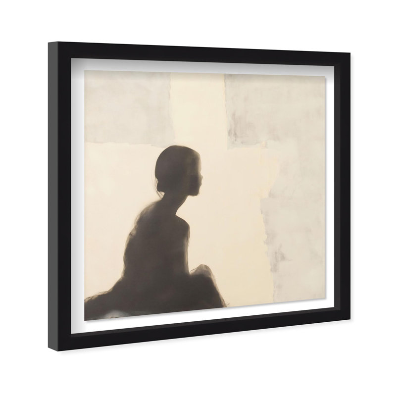 Oliver Gal Elusive Figure Abstract - Luxury Shadowbox Framed Wall Art, 41.5" H x 41.5" W, Black